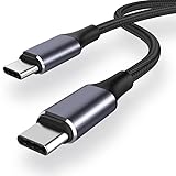 USB Type C ケーブル 0.5M PD 100W急速充電対応 タイプC 充電ケーブル 高耐久ナイロン編み MacBook Pro、surface、Xperia、Galaxy、Pixel等USB-C機種対応