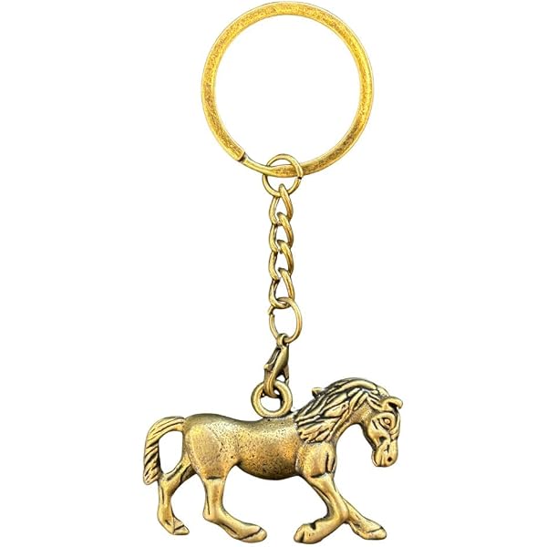 Amazon.co.jp: [DAZUMA] キーホルダー 馬 真鍮 アンティーク 干支