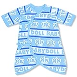 ベビードール ベビー肌着 王冠ロゴ(新生児用/コンビ肌着) 子供服 50-60cm ライトブルー