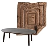 Retro modern こたつテーブル 国産掛布団2点セット [ ブラウン / 120×72 ] 楕円形 フラットヒーター