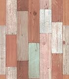 Blooming壁ヴィンテージ木製Plank木製パネル壁紙ウォール壁画のリビングキッチンバスルーム、20.8 in32.8 Ft = 57平方フィート