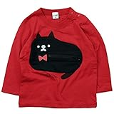 【秋冬物春対応】 CHEEK ROOM(チイクルーム) 製品洗い加工済み42/2天竺ねこ長袖Tシャツ 95cm/RE NO.B-470271