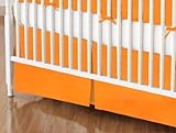 SheetWorld - MINI Crib Skirt (24 x 39) - Solid Orange Woven - Made In USA by sheetworld