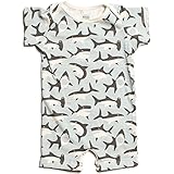 Winter Water Factory有機unisex-baby夏ロンパース カラー: ブルー