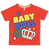 ベビードール ランダムロゴTシャツ 子供服 110cm レッド