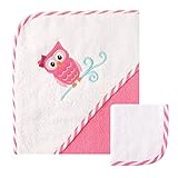 Luvable Friends Hooded Towel and Washcloth, Owl by Luvable Friends