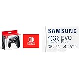 【microSDセット】【任天堂純正品】Nintendo Switch Proコントローラー (【Amazon.co.jp限定】Nintendo Switch ロゴデザイン マイクロファイバークロス 同梱) + Samsung microSDカード 