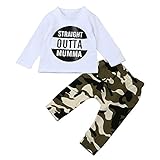 (プタス)Putars ベビー服 子供服 上下セット Tシャツ 長袖 男の子 迷彩柄 可愛い 春 秋 冬 スポーツ 運動会 旅行 記念日 プレゼント 3-18ヶ月