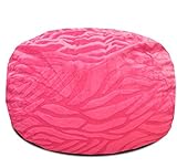 Urban Shop Solid Embossed Zebra Bean Bag, Pink [並行輸入品]