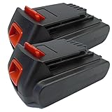 【2個セット】ブラックアンドデッカー BLACK＆DECKER 18V 2.0Ah リチウムイオンバッテリー BL2018 BL1518 互換バッテリー 1年保証