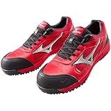 MIZUNO(ミズノ) オールマイティ 紐タイプ(ワーキング) (62レッド×シルバー×ブラック) シューズ 足幅ワイド(3E相当) (C1GA1600) 62レッド×シルバー×ブラック 26.5