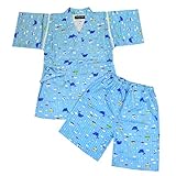 甚平スーツ キッズ ベビー 男の子 女の子 子供 夏物 ドラゴン 金魚 ネコ タヌキ イチゴ fo-jib 95 No.02