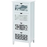 キルトチェスト4段 [W40 x D30 x H86cm] 家具 収納家具 チェスト