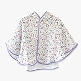 ブルーム 日本製 4重ガーゼ ベビーポンチョ (お花畑ラベンダー）