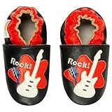 モモベビー乳幼児/トドラー ロックギター ソフトソールレザーシューズ ネイビー 12-18 ヶ月/4.5-5.5 M 米国トドラー (インポート)