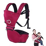 赤ん坊ベルト、ブラケット、ウエスト、背部およびヒップ、すべての季節のための多機能通気性の赤ん坊のキャリア (3-20Kg、3-36 か月),Red