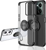 [Kawasina] OPPO Reno9 A ケース リング OPPO Reno7 A ケース リング付き 透明 軽量 薄型 OPG04 A201OP CPH2353 オッポ リノ7 A ケース A301OP CPH2523 オッポ リノ9 A ケース ソフトメッキ加工 取り出し易い 背面クリア ブラック