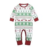 Hzjundasi 赤ちゃん 男の子 女の子 クリスマス エルク パターン 長袖 ロンパース ジャンプスーツ カバーオール 男女兼用 幼児 コットン ボディスーツ パジャマ 春の秋 クリスマス パーテ