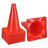 Yescom 18 Height Red PVC Safety Plastic Traffic Cones without Collar Set of 6pcs by Yescom