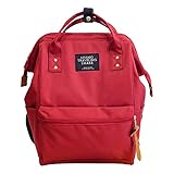 【Grandir】 がまぐち リュック レディース 大人可愛い マザーズバッグ 大容量 通勤 通学 選べるカラー11色 (レッド)