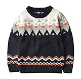C-Princess 男の子 セーター ニットウェア トップス プルオーバー クルーネック 子供服 キッズ ボーイズ ケーブル編み かわいい カジュアル ネイビー 120