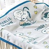 西川 ベビー用 綿毛布 スヌーピー 毛羽部分/綿100％ 85×115cm 吸湿性◎ 日本製 0750 SP_Nature/ピンク[100] ベビー