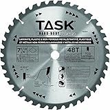 Task Tools T22401 7-1/4-Inch Hard Body Carbide Saw Blade, Laminate, Plastic, Non-Ferrous Metal with 