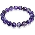 Adabele Natural Gemstone Bracelet 7" 7.5" 8" 8.5 inch Stretchy Chakra 10mm (0.39") Beads Gems Stones Healing Crystal Quartz J