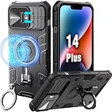 NILLKIN iphone14plusケース アイフォン 14 Plus マッ カバー レンズ保護 リングキックスタンドケース リング回転可能 耐衝撃【PC TPU】 2022 iPhone 14 Plus 6.7インチ 專用スマホケース