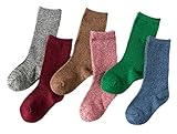 bestwoohome子供厚手クルー冬ソックス混合色6ペア US サイズ: L