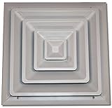Speedi-Grille SG-1616 FCR 16-Inch by 16-Inch White Ceiling Register with Fixed Cone Diffuser [並行輸入品]