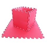 B Blesiya ベビー　子供　室内遊具　ジョイントマット　プレイマット　プレイルーム　ベビールーム　遊び場など　全6色 - 赤