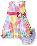 Bonnie Babyベビー女の子カラフルな誕生日パーティードレス カラー: ピンク