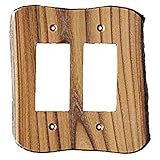 Sierra Lifestyles Rustic Switch Plate, 2 Rocker Finished, Russian Olive by Sierra Lifestyles