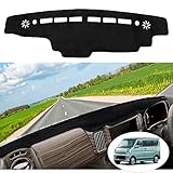 スズキ ダッシュボードマット エブリイ バン DA17V エブリイワゴン DA17W EVERY 2015年2月～ 現行 車種専用設計 日焼け防止 映り込み防止 車 ダッシュボードカバー 車内 保護マット 耐熱性 耐久性 滑り止め 1Pセット (スズキ エブリイ DA17W DA17V, ブラック)