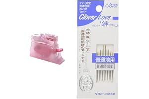 Clover デスクスレダー 卓上型糸通し器 ピンク 10-518 & 手縫針 絆 CL 普通地用ぬい針セット 77-022【セット買い】