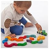 Grimm's Small Montecarlo Curves - Chunky Wooden Curved Blocks, 2x2 Size [並行輸入品]