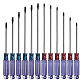 volflashy ドライバー 多目的 絶縁 ハンド スクリュー ドライバー 電気 工事 修復ツール 12pcs/100-300mm