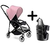 Bugaboo Bee3 Stroller Black/Soft Pink + Bugaboo Cup Holder by Bugaboo [並行輸入品]