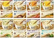 ポッカサッポロ じっくりコトコトスープ 8種アソートパック(濃厚コーン1箱(3食入)、濃厚クラムチャウダー1箱(3食入)、海老の濃厚ビスク1箱(3食入)、完熟かぼちゃクリーム1箱(3食入)、ブロッコリーチーズ1箱(3食入)、マッシュルームチーズ1箱(