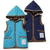 【アウトレット】La Chiave リバーシブルベスト (80～130cm) キムラタンの子供服 ネイビーブルー 80 ( 53325x53525-153 )