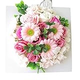 誕生日プレゼント女性 花 プレゼント ギフト 花 ソープフラワー フラワーアレンジメント (スクエアーピンク)