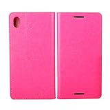 Golikef Sony Xperia M4 Aqua ケース カバー バンパー 手帳型 高級 本革 レザー 色鮮やか レトロ な book case 型 柔らかいシリコンTPUラバーカバー スタンド