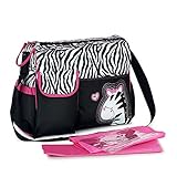 RONGTONGDA 可愛い動物模様マザーズバッグ 多機能外出用ママバッグ ショルダーバッグ 大容量 ベビー用品を一式収納でき おむつ取り換えシート付き ポリエステル製 (レッド)