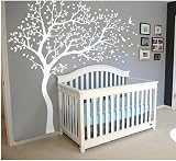 Wall Art Decoration Wall Mural Vinyl Wall Decal Tree and Flying Birds Cherry Blossom Tree Wall Stick