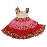 キッズ・子供用 ガールズ ボヘミアン お花柄 サマーワンピース フレアドレス 女の子 (4-5歳) (マルチカラー)