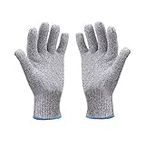 Cut Resistant Gloves - Level 5Protection, EN388 Certified Food Grade Anti Cut Proof Gloves -Lightwei