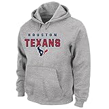 NFL Houston Texansユニセックスポリヘザープルオーバーフーディ、ヘザーグレー、xl-tall