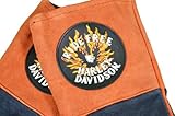 ハーレーダビッドソンRide FreeレザーKevlar溶接手袋Sizee Lブラック&オレンジby Harley - Davidson