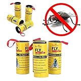 Kicode 2パック 4個 ストリップキャッチャー昆虫防除有毒キャッチャー フライング蚊スティッキー紙